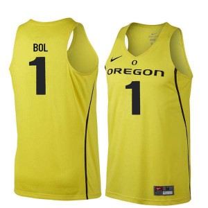 Men Oregon #1 Bol Bol Yellow Basketball NCAA Jersey 261582-482
