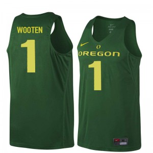 Men's Ducks #1 Kenny Wooten Dark Green Basketball Official Jerseys 971459-513