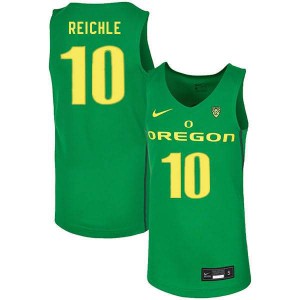 Men UO #10 Gabe Reichle Green Basketball Basketball Jersey 501915-523
