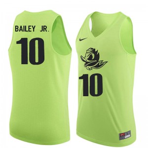 Men's Ducks #10 Victor Bailey Jr. Electric Green Basketball Official Jersey 603762-813