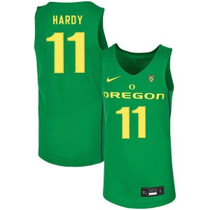 Men's University of Oregon #11 Amauri Hardy Green Basketball Official Jerseys 710998-884