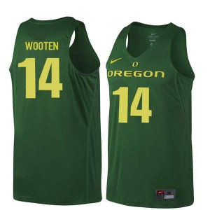 Mens University of Oregon #14 Kenny Wooten Dark Green Basketball Player Jerseys 372791-717