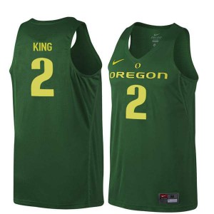 Men's Oregon Ducks #2 Louis King Dark Green Basketball Stitch Jerseys 979867-240