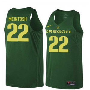 Men's Oregon Ducks #22 Mikyle McIntosh Dark Green Basketball Embroidery Jerseys 927705-340