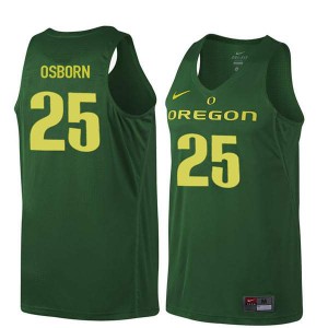 Men Ducks #25 Luke Osborn Dark Green Basketball University Jerseys 677442-172