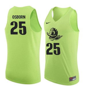 Men's UO #25 Luke Osborn Electric Green Basketball NCAA Jerseys 168200-245
