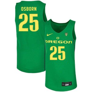 Men's Oregon Ducks #25 Luke Osborn Green Basketball Basketball Jersey 144198-694