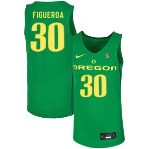 Men Oregon Ducks #30 LJ Figueroa Green Basketball Stitch Jerseys 500305-542