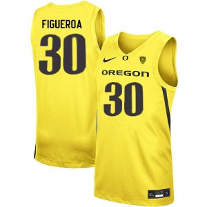 Mens Ducks #30 LJ Figueroa Yellow Basketball NCAA Jerseys 857178-235