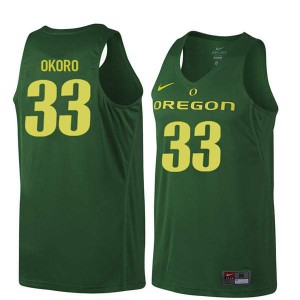 Men's Oregon Ducks #33 Francis Okoro Dark Green Basketball College Jersey 936290-926