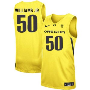 Mens Ducks #50 Eric Williams Jr. Yellow Basketball Player Jersey 973806-158