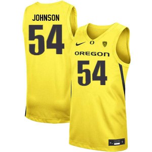 Men's University of Oregon #54 Will Johnson Yellow Basketball High School Jersey 921537-457