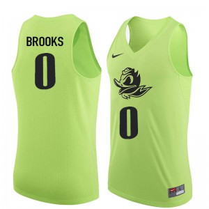 Men Oregon #0 Aaron Brooks Electric Green Basketball Stitched Jerseys 959029-103