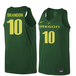 Men's Oregon Ducks #10 Terrell Brandon Dark Green Basketball Stitch Jerseys 786099-999