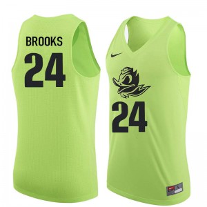 Men's University of Oregon #24 Dillon Brooks Electric Green Basketball Stitched Jersey 312585-760