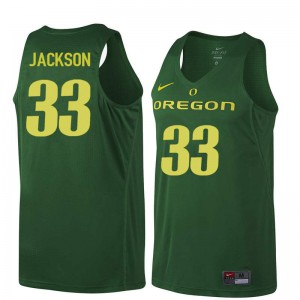 Men Oregon Ducks #33 Luke Jackson Dark Green Basketball Embroidery Jersey 102809-704