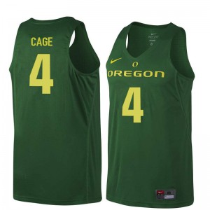 Men's University of Oregon #4 M.J. Cage Dark Green Basketball Player Jersey 256784-495