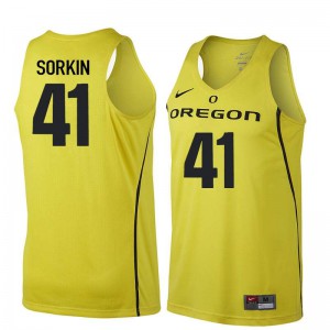 Men's UO #41 Roman Sorkin Yellow Basketball Stitched Jersey 682249-908