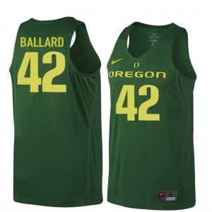 Mens Oregon Ducks #42 Greg Ballard Dark Green Basketball High School Jerseys 619290-980