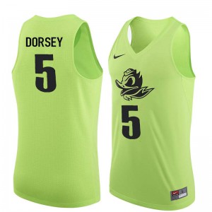 Men Oregon Ducks #5 Tyler Dorsey Electric Green Basketball Player Jersey 736248-801