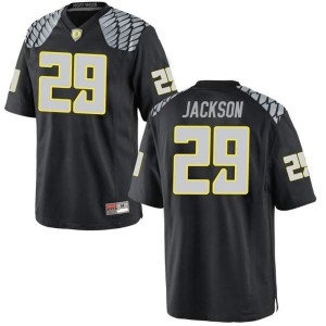 Men Oregon Ducks #29 Adrian Jackson Black Football Game Player Jersey 747533-722