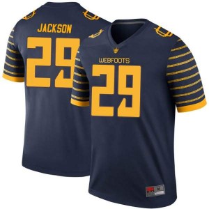 Men Oregon #29 Adrian Jackson Navy Football Legend Stitch Jerseys 481107-608