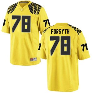 Mens Oregon #78 Alex Forsyth Gold Football Replica Football Jersey 428978-245