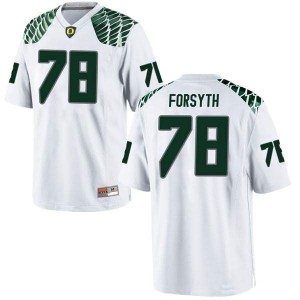 Mens Ducks #78 Alex Forsyth White Football Replica NCAA Jerseys 928700-626