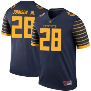 Men UO #28 Andrew Johnson Jr. Navy Football Legend Player Jerseys 909176-405