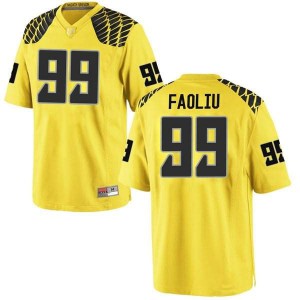 Men UO #99 Austin Faoliu Gold Football Replica Official Jerseys 588926-123