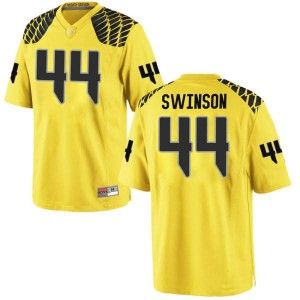 Mens Oregon Ducks #44 Bradyn Swinson Gold Football Replica Embroidery Jerseys 944031-277