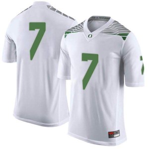 Men's Oregon #7 CJ Verdell White Football Limited University Jersey 310550-530