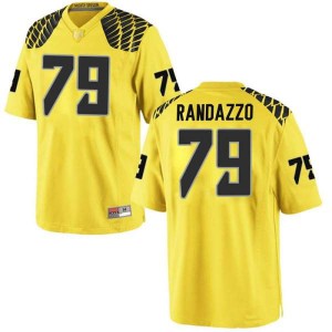 Men's Ducks #79 Chris Randazzo Gold Football Replica High School Jerseys 573187-616