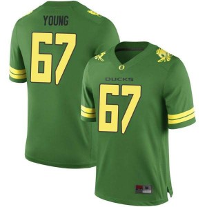 Mens UO #67 Cole Young Green Football Game Official Jersey 430882-439