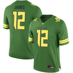 Men Oregon Ducks #12 DJ James Green Football Replica Alumni Jerseys 559931-205
