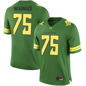 Mens University of Oregon #75 Dallas Warmack Green Football Replica Football Jerseys 109882-103