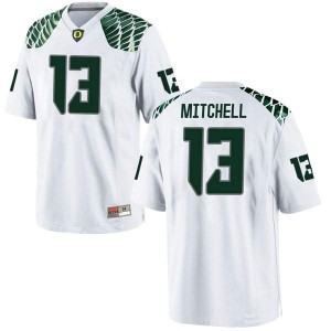 Mens UO #13 Dillon Mitchell White Football Game High School Jerseys 510606-254