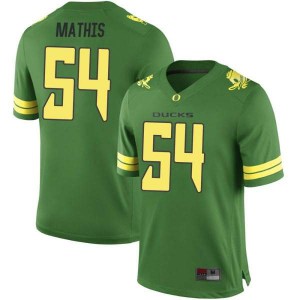Men Ducks #54 Dru Mathis Green Football Game University Jerseys 414708-753