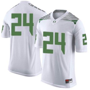 Men's Ducks #24 Ge'mon Eaford White Football Limited Embroidery Jersey 969328-502