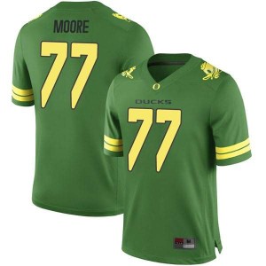 Men Oregon Ducks #77 George Moore Green Football Game NCAA Jerseys 358173-761