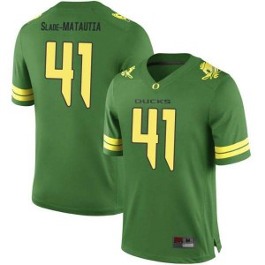 Men's Oregon Ducks #41 Isaac Slade-Matautia Green Football Game Embroidery Jersey 490563-418
