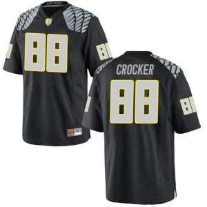 Men Oregon #88 Isaah Crocker Black Football Game Stitched Jerseys 579147-696