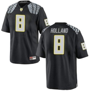 Mens Oregon #8 Jevon Holland Black Football Game Stitched Jerseys 688189-460