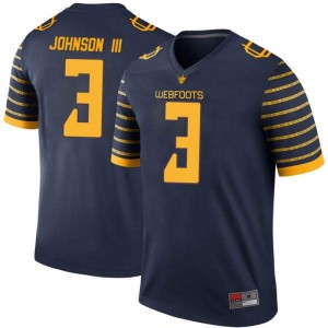 Men's University of Oregon #3 Johnny Johnson III Navy Football Legend Official Jersey 315960-994
