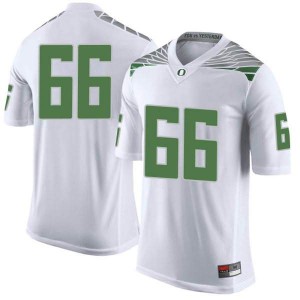 Mens University of Oregon #66 Jonathan Denis White Football Limited Embroidery Jersey 166283-562