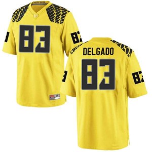 Men's Oregon #83 Josh Delgado Gold Football Replica NCAA Jerseys 958508-647