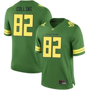 Men's University of Oregon #82 Justin Collins Green Football Game College Jerseys 960235-471