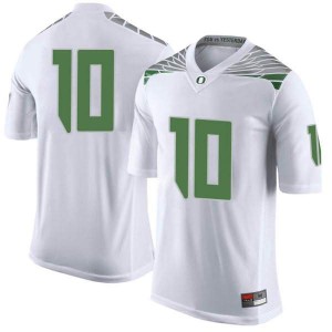 Mens Ducks #10 Justin Flowe White Football Limited Official Jerseys 962105-688