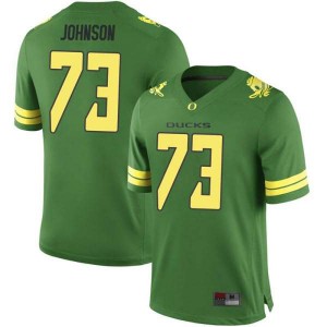 Mens Oregon Ducks #73 Justin Johnson Green Football Replica Football Jerseys 727700-733