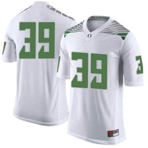 Mens Oregon Ducks #39 KJ Maduike White Football Limited Stitched Jerseys 236804-393